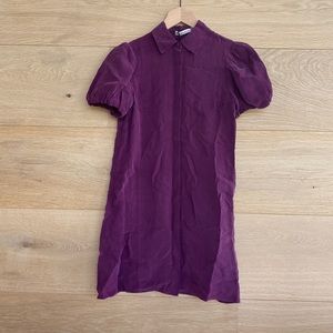 New! Alice and Olivia purple mini shift dress